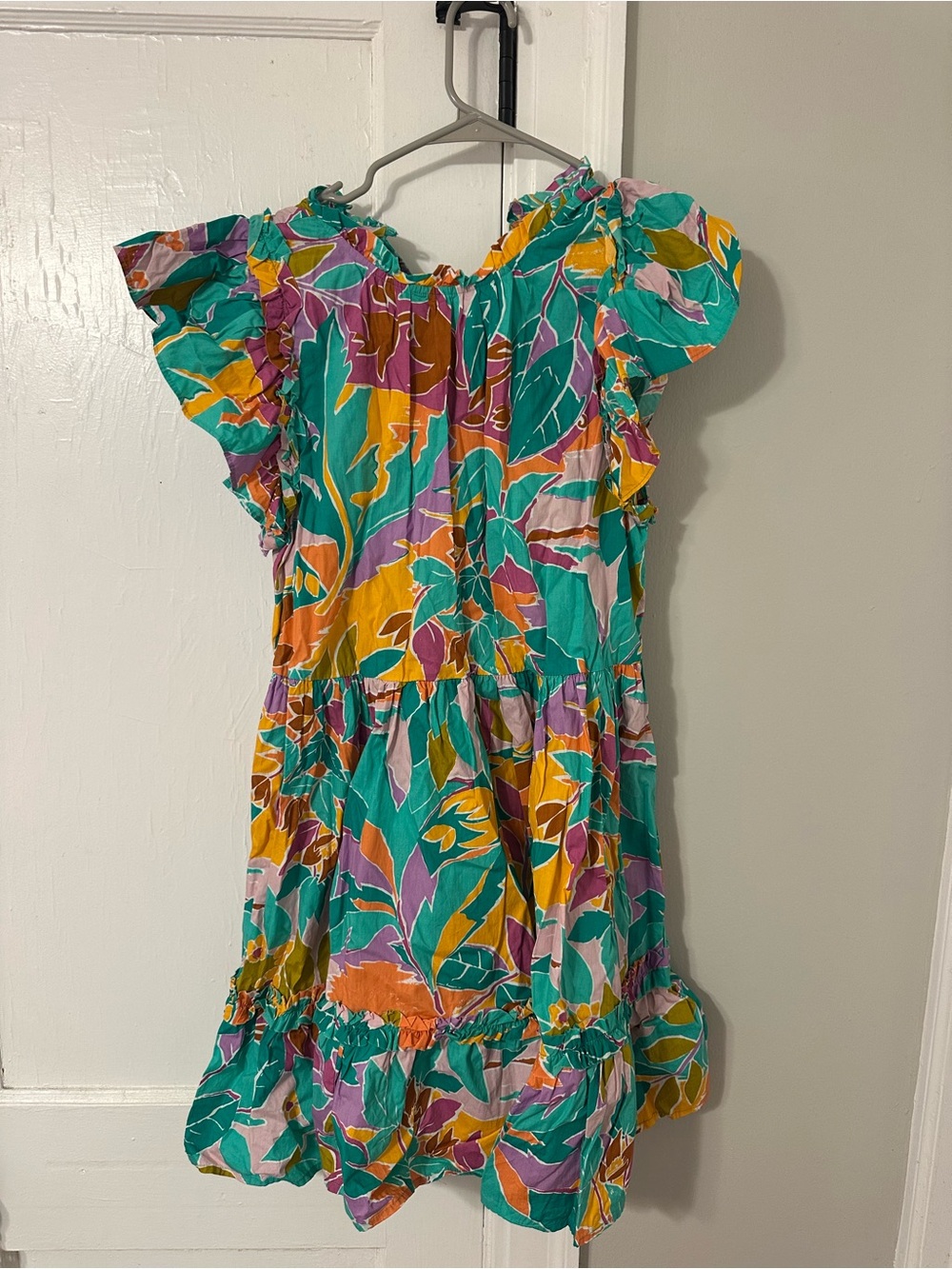 House of Harlow 1960 Tropical Floral Ruffle Mini Dress